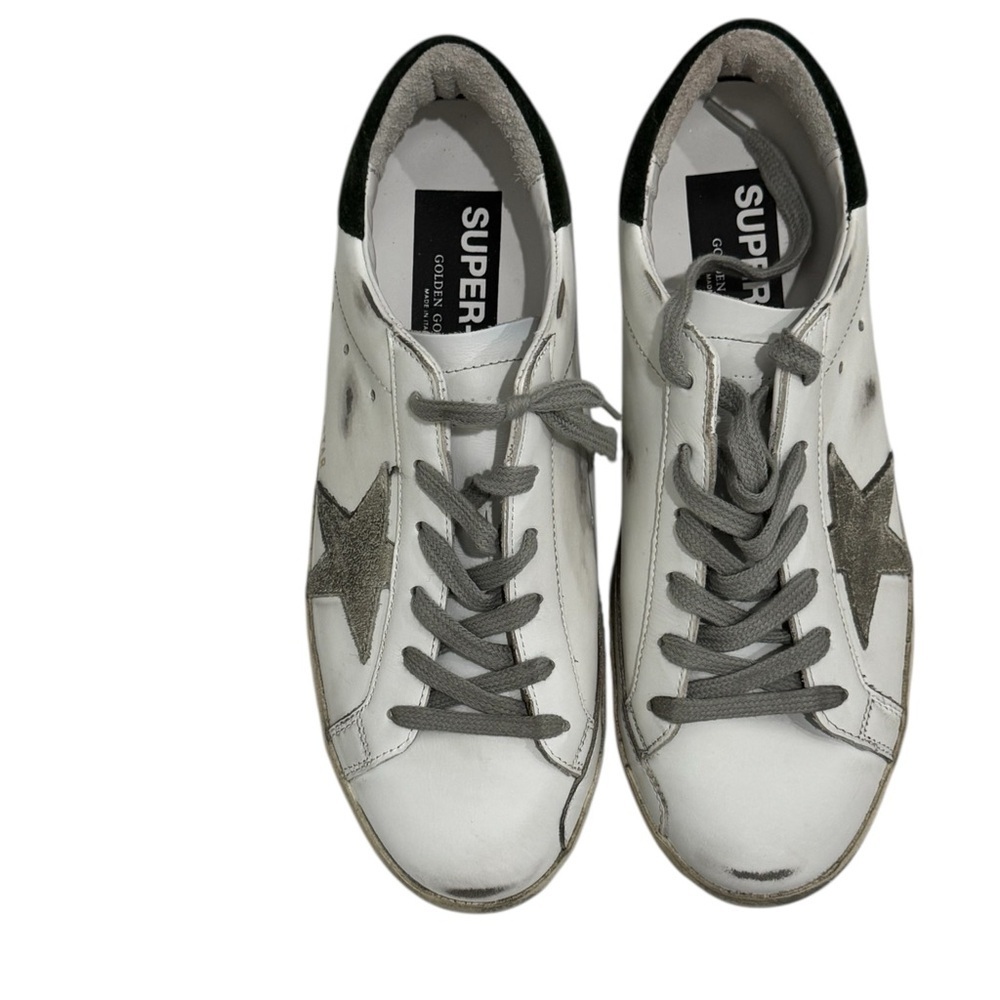 Golden Goose Women's Super Star White Leather Military NIB - Picture 4 of 11